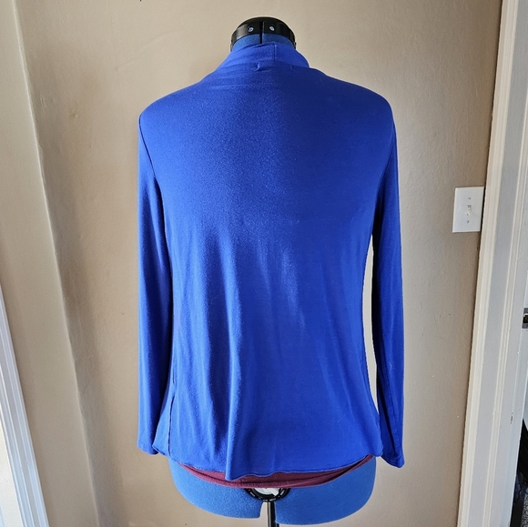 Blue open drape cardigan - Picture 9 of 10